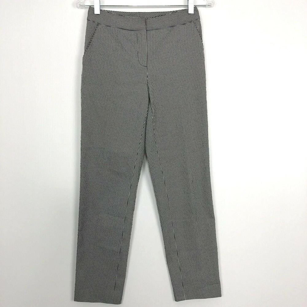ST. JOHN High Rise Trouser Houndstooth Print SZ 2